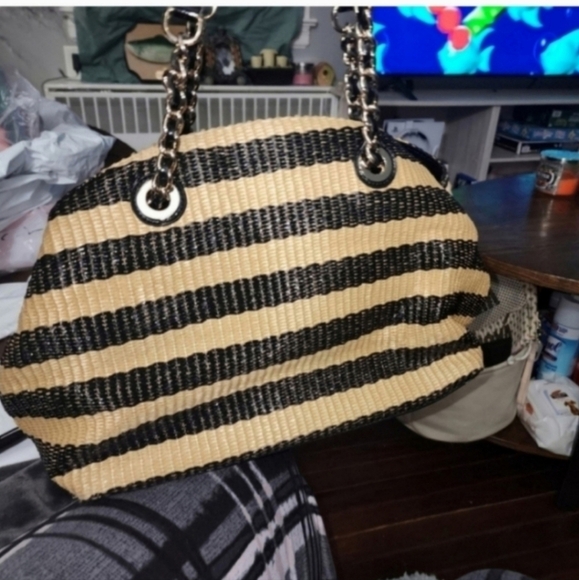 RARE HTF VINTAGE KATE SPADE NEW YORK Raffia Shoulder Bag - Picture 8 of 10
